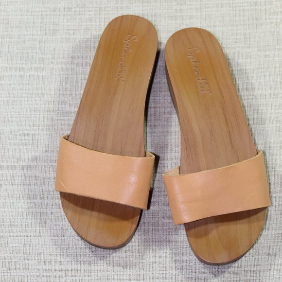 Splendid Wooden Body Leather Strapped Sandals - Picture 2 of 6